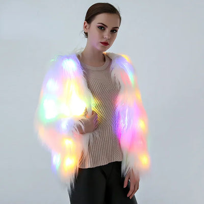 LED Light Fur Coat