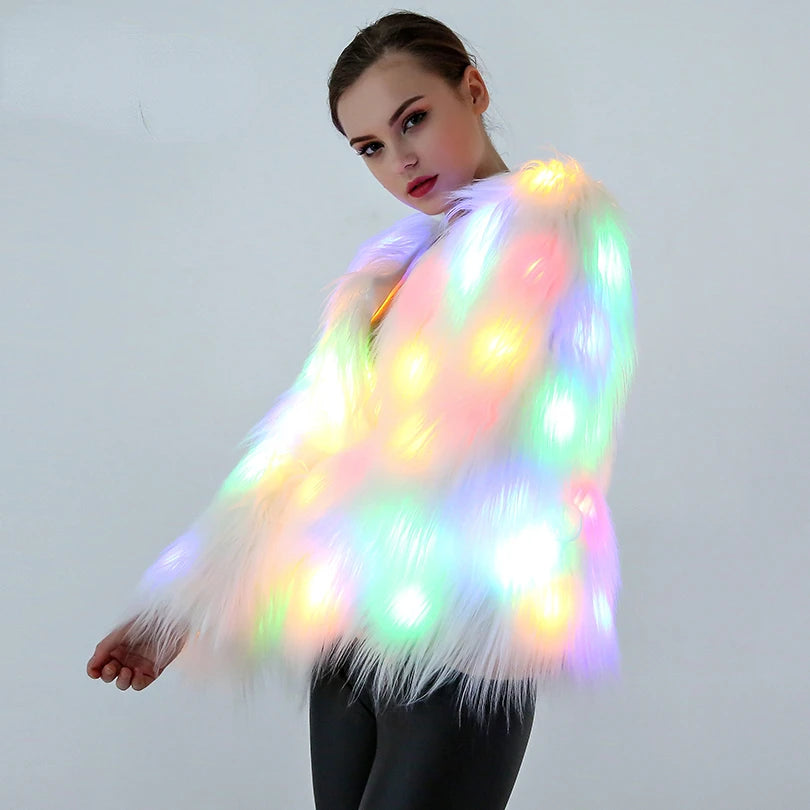 LED Light Fur Coat