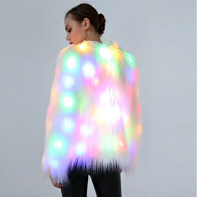 LED Light Fur Coat